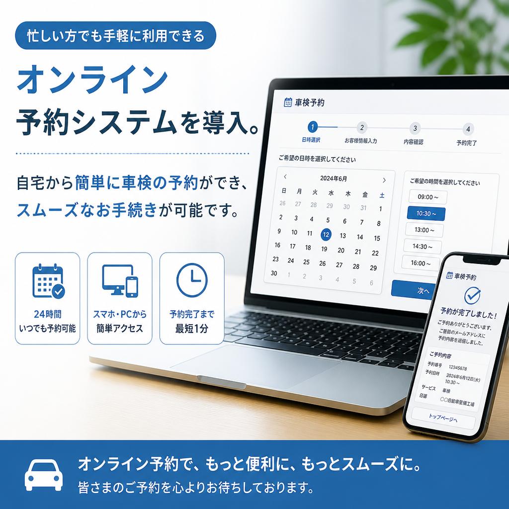 簡単便利な車検予約